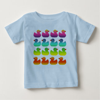 Regenbogen-Gummi Duckies Baby T-shirt