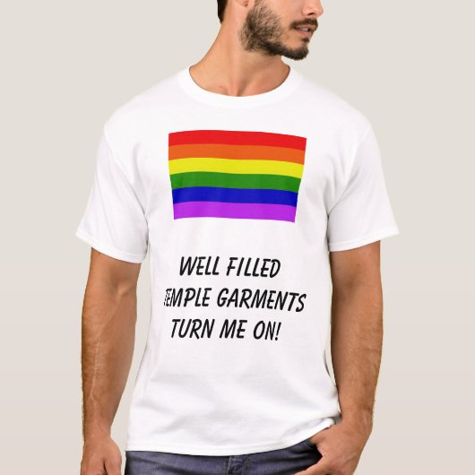 Regenbogen, gut gefüllte Tempelkleider schalten T-Shirt (Vorderseite)