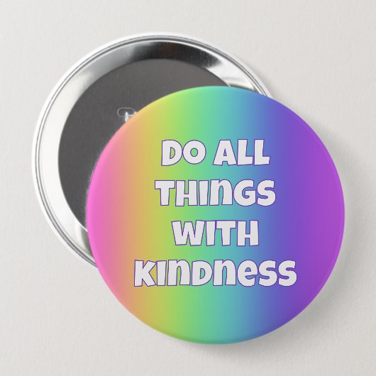Regenbogen-Güte-Button Button (Vorne & Hinten)