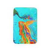 Regenbogen-haariges Meerjungfrauschwimmen Badematte (Vorderseite Vertikal)