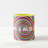 Regenbogen Haben einen schönen Tag psychedelische  Zweifarbige Tasse (Mittel)