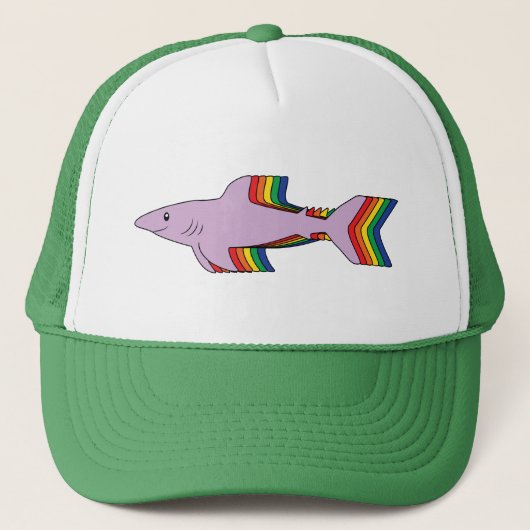 Regenbogen-Haifisch Truckerkappe (Vorderseite)