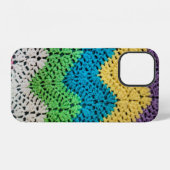 Regenbogen-Häkeldesign iPhone Hülle (Rückseite (Horizontal))