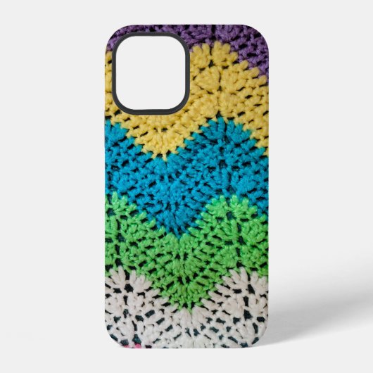 Regenbogen-Häkeldesign iPhone Hülle (Rückseite)