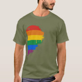 REGENBOGEN-HALBES HERZ-RECHT - .PNG T-Shirt (Vorderseite)