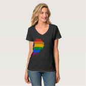 REGENBOGEN-HALBES HERZ-RECHT - .PNG T-Shirt (Vorderseite Vollansicht)