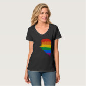 REGENBOGEN-HALBES HERZ VERLASSEN - .PNG T-Shirt (Vorderseite Vollansicht)