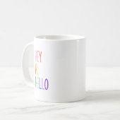 Regenbogen Hallo Kaffeetasse (Vorderseite Links)