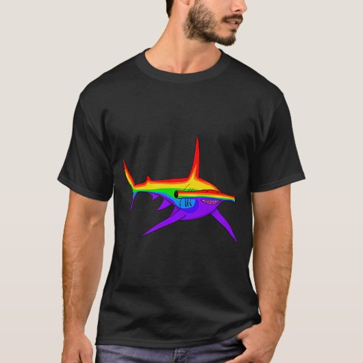 Regenbogen-Hammerhai T-Shirt (Vorderseite)