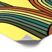 Regenbogen Hand Gezeichnet: Vintager Nahtloser Arm Poster (Ecke)