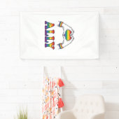 Regenbogen Hände Herz Vintage Pride Shirt Design Banner (Insitu)