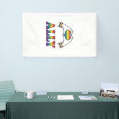 Regenbogen Hände Herz Vintage Pride Shirt Design Banner (Messeveranstaltung)