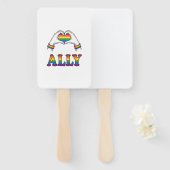 Regenbogen Hände Herz Vintage Pride Shirt Design Fächer (Vorne und Hinten)