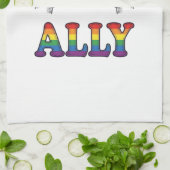 Regenbogen Hände Herz Vintage Pride Shirt Design Geschirrtuch (Gefaltet)