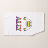 Regenbogen Hände Herz Vintage Pride Shirt Design Handtuch (Handtuch)