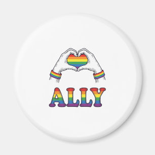 Regenbogen Hände Herz Vintage Pride Shirt Design Magnet