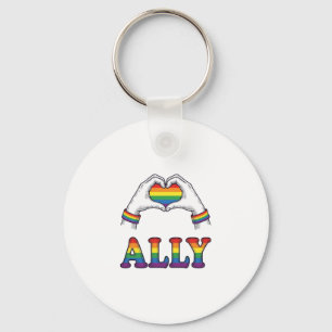 Regenbogen Hände Herz Vintage Pride Shirt Design Schlüsselanhänger