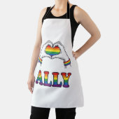 Regenbogen Hände Herz Vintage Pride Shirt Design Schürze (InSitu)