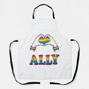 Regenbogen Hände Herz Vintage Pride Shirt Design Schürze