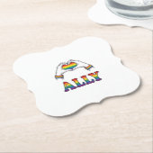 Regenbogen Hände Herz Vintage Pride Shirt Design Untersetzer (angewinkelt)