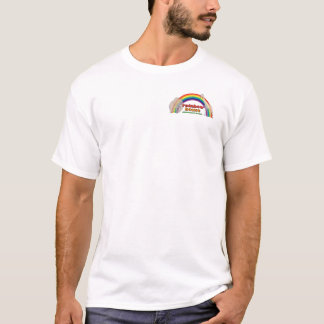Regenbogen-Haus-grundlegender T - Shirt