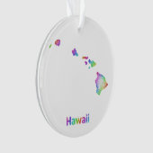 Regenbogen-Hawaii-Karte Ornament (Vorderseite)