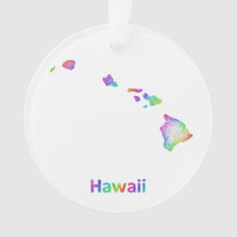 Regenbogen-Hawaii-Karte Ornament