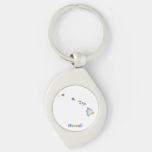 Regenbogen-Hawaii-Karte Schlüsselanhänger