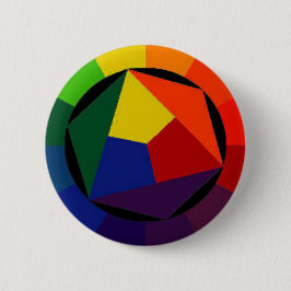 Regenbogen hell - homosexueller Symbol-Knopf Button