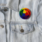 Regenbogen hell - homosexueller Symbol-Knopf Button (Beispiel)