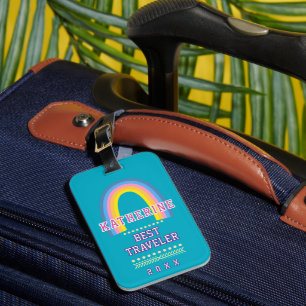 Regenbogen Hellblau Gepäckanhänger