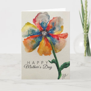 Regenbogen Helle Abstrakte Blumen Muttertags-Karte Karte
