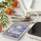 Regenbogen-helle Kristallphotographie SO EXTRA Schlüsselanhänger (Vorderseite rechts)