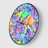 Regenbogen-helle Kunst Große Wanduhr (Winkel)