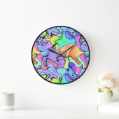Regenbogen-helle Kunst Große Wanduhr (Zuhause)