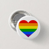 "REGENBOGEN-HERZ" 1,25 Zoll Button (Vorne & Hinten)
