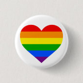 "REGENBOGEN-HERZ" 1,25 Zoll Button (Vorderseite)
