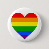 "REGENBOGEN-HERZ" 6 Zoll Button (Vorderseite)