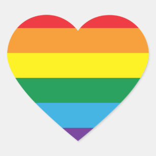 Regenbogen Herz-Aufkleber