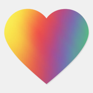 Regenbogen-Herz-Aufkleber Herz-Aufkleber