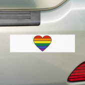 Regenbogen-Herz Autoaufkleber (Auf Auto)