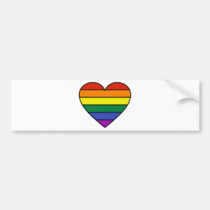 Regenbogen-Herz Autoaufkleber
