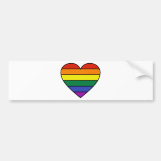Regenbogen-Herz Autoaufkleber