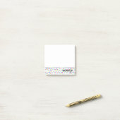 Regenbogen-Herz-Blasen Post-it Klebezettel (Auf Schreibtisch)