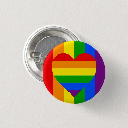 "REGENBOGEN-HERZ " BUTTON (Vorne & Hinten)