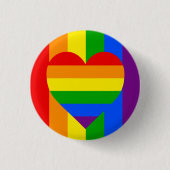 "REGENBOGEN-HERZ " BUTTON (Vorderseite)