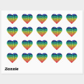 Regenbogen-Herz DANKE Sticker (Blatt)