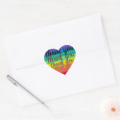 Regenbogen-Herz DANKE Sticker (Umschlag)