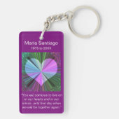 Regenbogen-Herz des Denkmal-| Schlüsselanhänger (Rückseite)