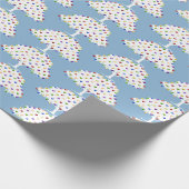Regenbogen-Herz-Fruchtbäume Geschenkpapier (Ecke)